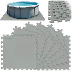 Piankowa mata pod basen puzzle 50 × 50 cm, 8 szt. (1,9 m²) – DMUCHANE