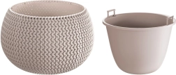 Doniczka Splofy Bowl z wkładem 29 cm mocca