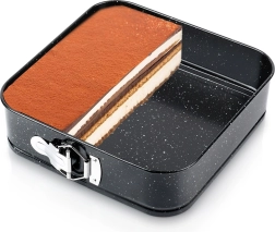 Rozpinana granitowa kwadratowa forma do pieczenia 24 × 24 × 6,8 cm