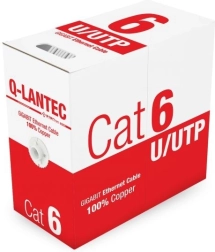 Kabel sieciowy U/UTP Cat 6, PVC, 100% miedź, 305 m