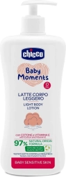 Chicco Baby Moments Sensitive mleczko do ciała z dozownikiem do skóry wrażliwej 500 ml