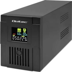 Zasilacz awaryjny UPS Qoltec Monolith 1500 VA, 900 W z LCD i USB