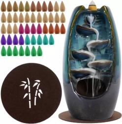 Ceramiczny kominek zapachowy na stożki do dymu przepływającego wstecz