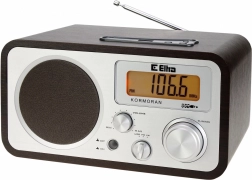 radio kormoran fm/lw z usb, brązowe drewno