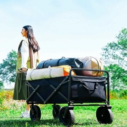 Składany wózek outdoorowy na drewno i sprzęt