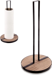 Kuchenny stojak na ręczniki papierowe LINE, czarny metal, 32,5 cm