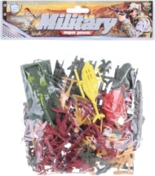 Żołnierzyki w woreczku – zestaw figurek z czołgiem, helikopterem i akcesoriami