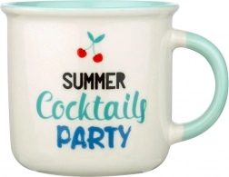 Porcelanowy kubek 380 ml Summer Cocktails Party, miętowy