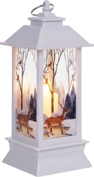 Świąteczna latarnia LED RUHHY biała