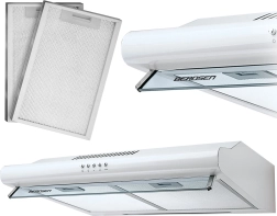 Podszafkowy okap kuchenny 50 cm biały BERDSEN