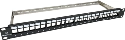 Modułowy patch panel 1U pusty 24 porty pod keystone