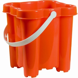 Androni wiaderko zamek z 4 wieżami, wysokość 20 cm – Czerwony