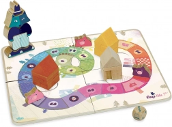 Vilac gra Trzy świnki – kooperacyjna drewniana gra planszowa dla dzieci