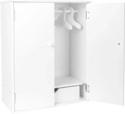 Mała noga szafa dla lalek biała