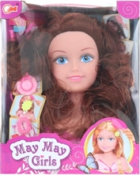 Głowa do czesania brunetka do dziecięcych fryzur z akcesoriami