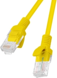 Patchcord LANBERG 0,25 m żółty, pakiet 10 szt.