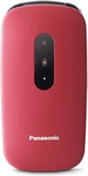 Telefon dla seniorów Panasonic czerwony