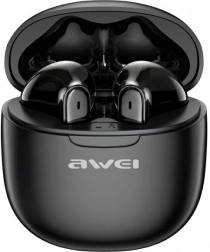 Czarne słuchawki Bluetooth TWS z ENC