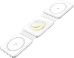 Magnetyczna bezprzewodowa ładowarka Essager 3w1 15W biała