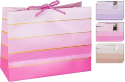 Papierowa torba prezentowa 23 × 18 × 10 cm – mix 3 kolorów