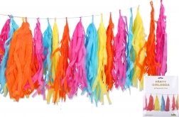 Wielokolorowa girlanda z frędzlami