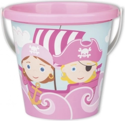 Wiaderko Piraci różowe 17 cm