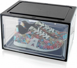 3x pudełko na buty organizer czarny do rozmiaru 47