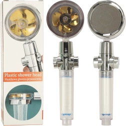 Słuchawka prysznicowa ze złotą turbiną