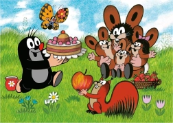 Dino Puzzle Krecik Urodziny 24 Maxi Elementy