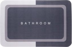Antypoślizgowa mata łazienkowa 59 × 39 cm, szara