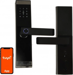 Elektroniczny inteligentny zamek do drzwi z klawiaturą, czytnikiem linii papilarnych i Bluetooth