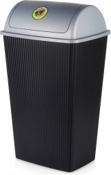 Plastowy kosz na śmieci 38 l z uchylną pokrywą