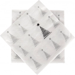 Papierowe serwetki świąteczna choinka 33 × 33 cm, 3-warstwowe, 20 szt.