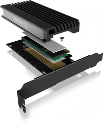 Adapter PCIe z M.2 M‑Key dla SSD NVMe z radiatorem ICY BOX