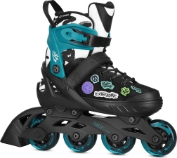 Łyżworolki inline NILS Extreme Vibe turkusowe – M (37–40)