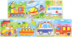 Drewniane puzzle auto – 9 elementów