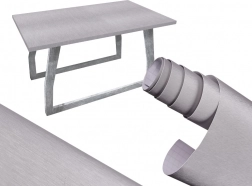 Samoprzylepna folia imitująca szczotkowany metal, szara 1,52x30 m