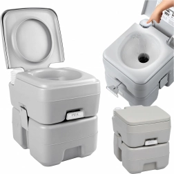 Przenośna toaleta turystyczna ze spłukiwaniem do kempingu i ogrodu
