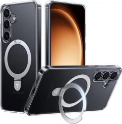 Etui na telefon Torras Ostand Series do Samsung S25 przezroczyste