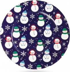 Podkładka pod talerz ze bałwankami 33 cm, ciemnoniebieska