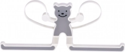 Wielofunkcyjny wieszak z misiem – szary