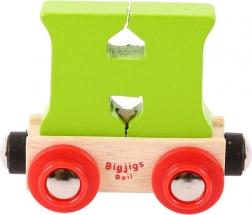 BIGJIGS RAIL wagonik do drewnianej kolejki – litera H
