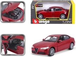 Bburago 1:24 Alfa Romeo Giulia (2016) Metaliczny czerwony 18-21080