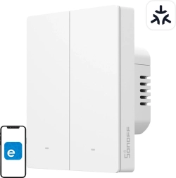 Sonoff m5 matter inteligentny włącznik ścienny 2‑kanałowy do ramki