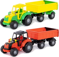 Plastowy traktor z przyczepą dla dzieci