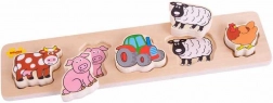 Bigjigs Baby drewniane puzzle farma