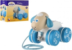 Drewniana zabawka do ciągnięcia Owca dla dzieci