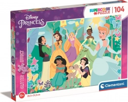 Clementoni błyszczące puzzle Disney księżniczki w ogrodzie 104 elementy