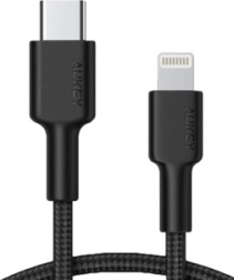 Kabel Lightning na USB‑C 1,2 m, nylonowy pleciony, czarny