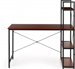 Drewniane biurko komputerowe z półkami w stylu loft